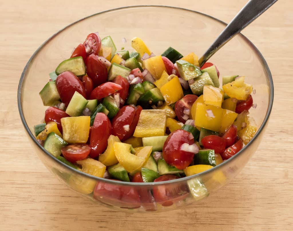 Tomato, Cucumber, and Pepper Salad Keto Cooking Wins Salad