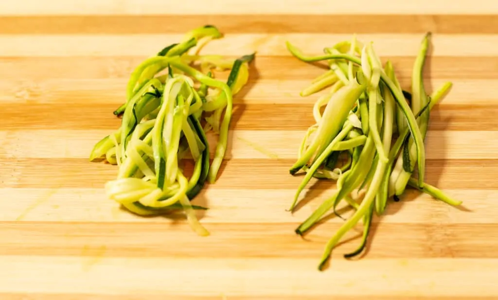 Keto and low carb zucchini noodles.