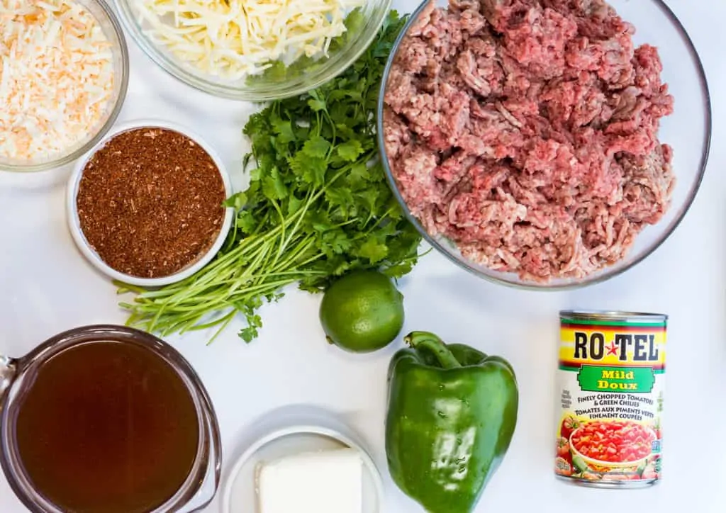 ingredients for keto tex-mex casserole