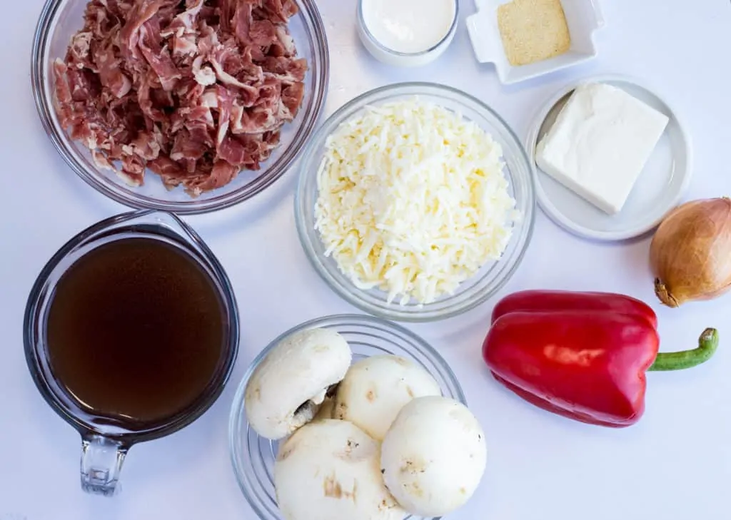 ingredients for keto philly cheesecake casserole