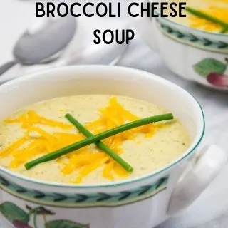 keto broccoli cheese soup in a bowl
