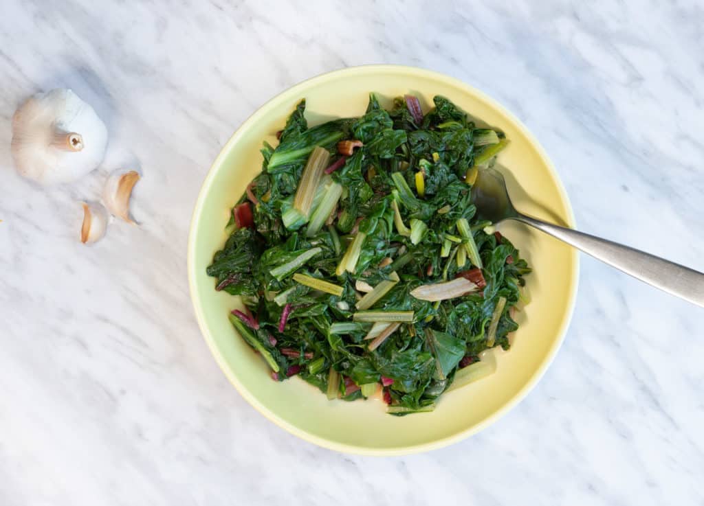 Garlicky Swiss Chard - Keto Cooking Wins