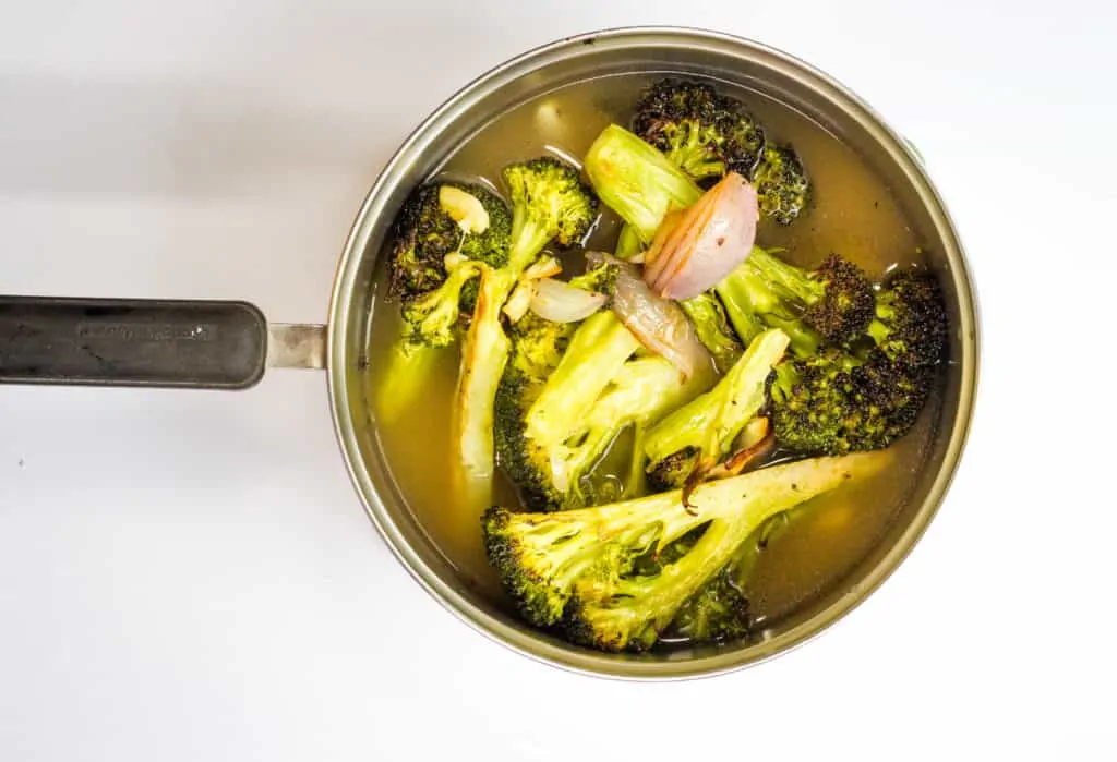 Ingredients in the pot and ready for simmering.