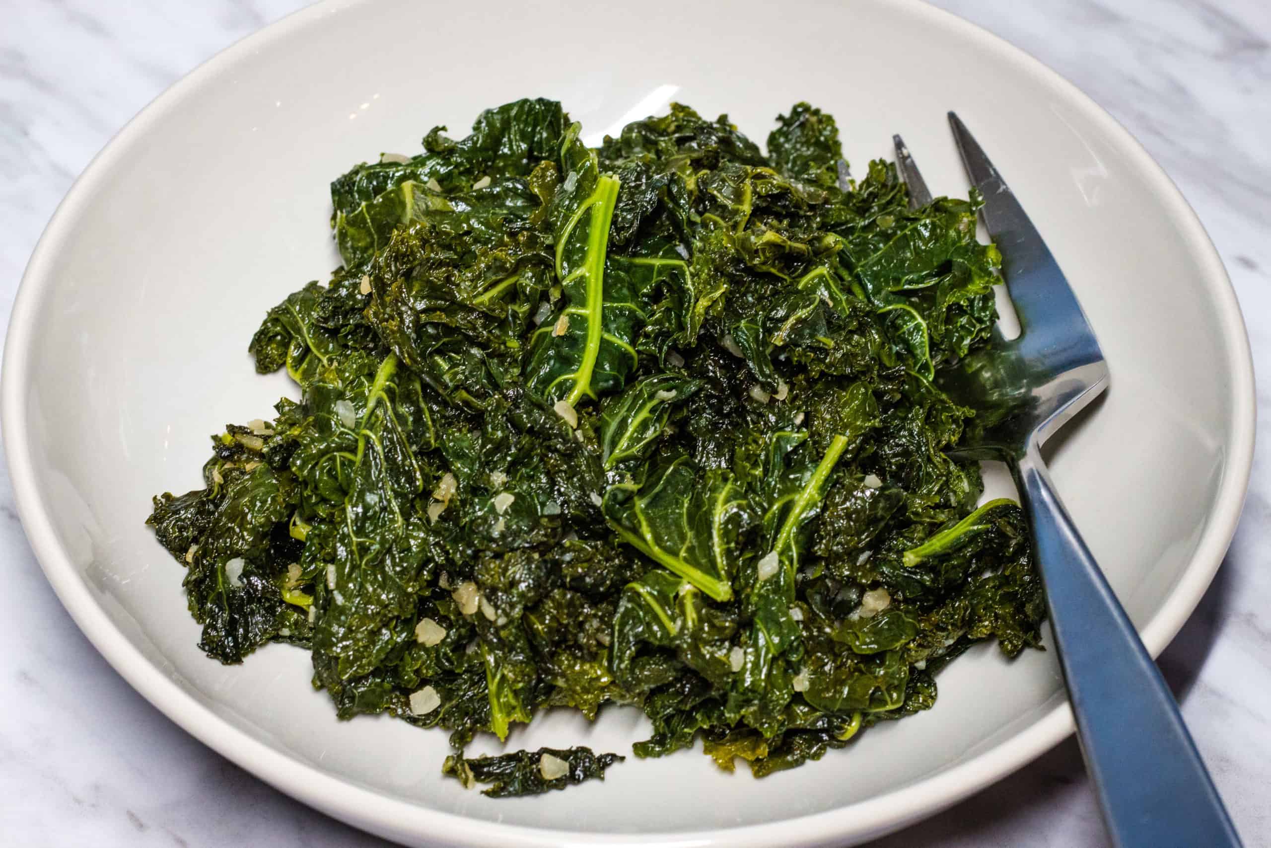 Skillet Braised Kale with Garlic Recipe Keto Cooking Wins Side Dish