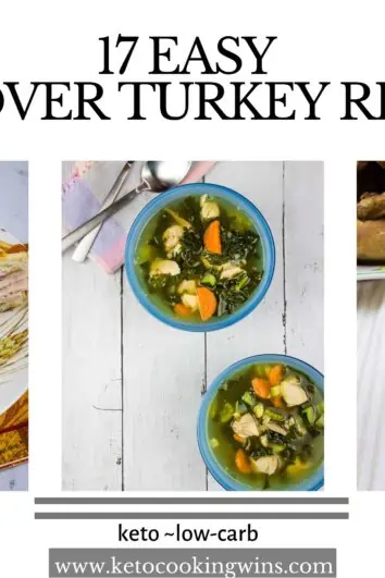 banner for 17 leftover turkey recipes