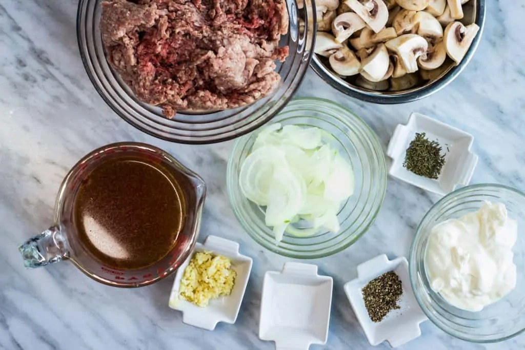 ingredients to make keto beef stroganoff