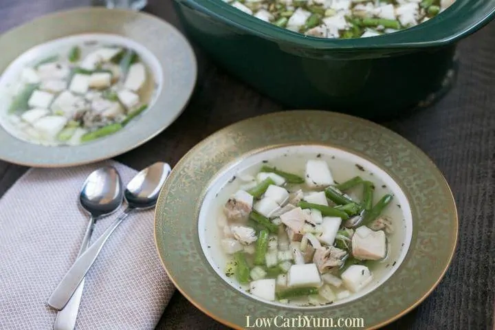 leftover turkey stew in a bowl