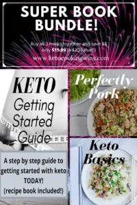 Keto Super Book Bundle showing the three included cookbook covers.
