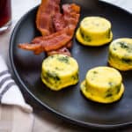 keto egg bites with spinach and cheese