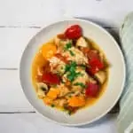 keto chicken cacciatore in serving dish