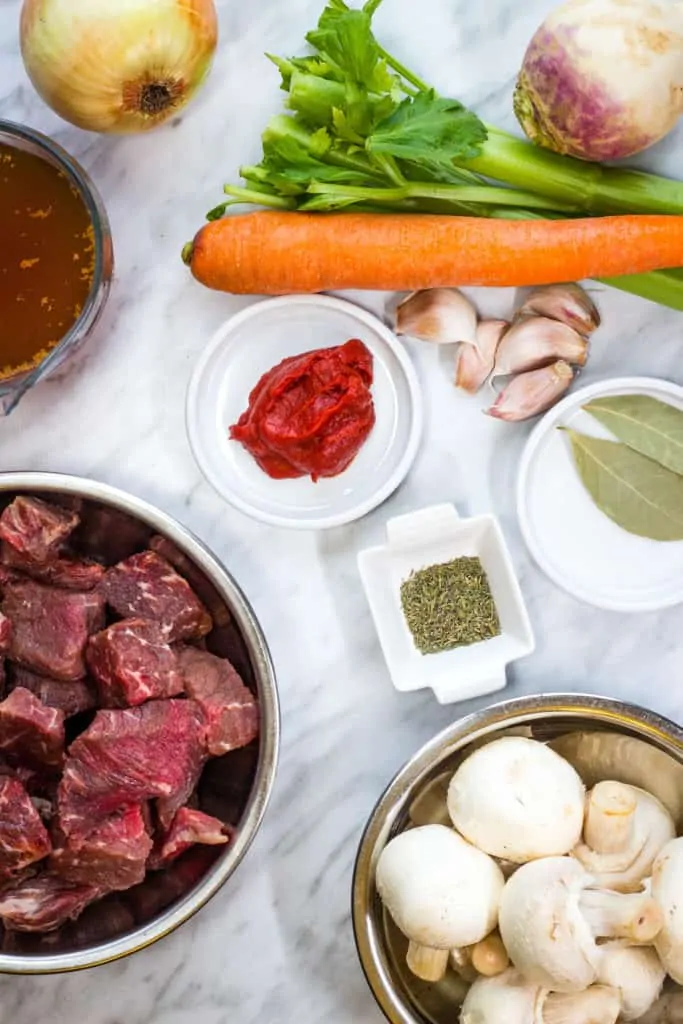 ingredients to make keto beef stew