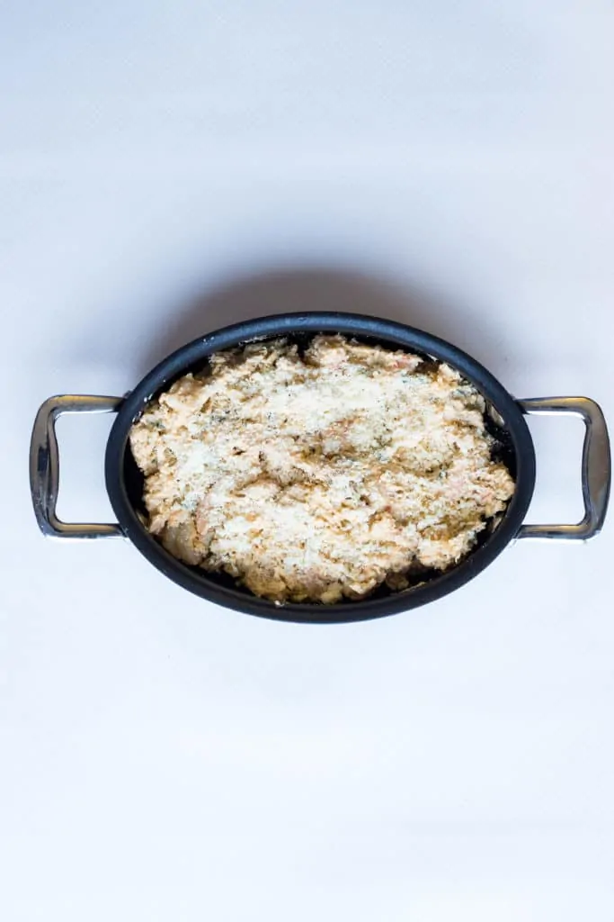 bake the keto shrimp dip in the oven