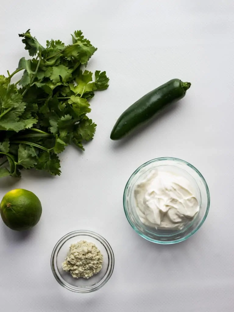 ingredients to make creamy keto jalapeno dip