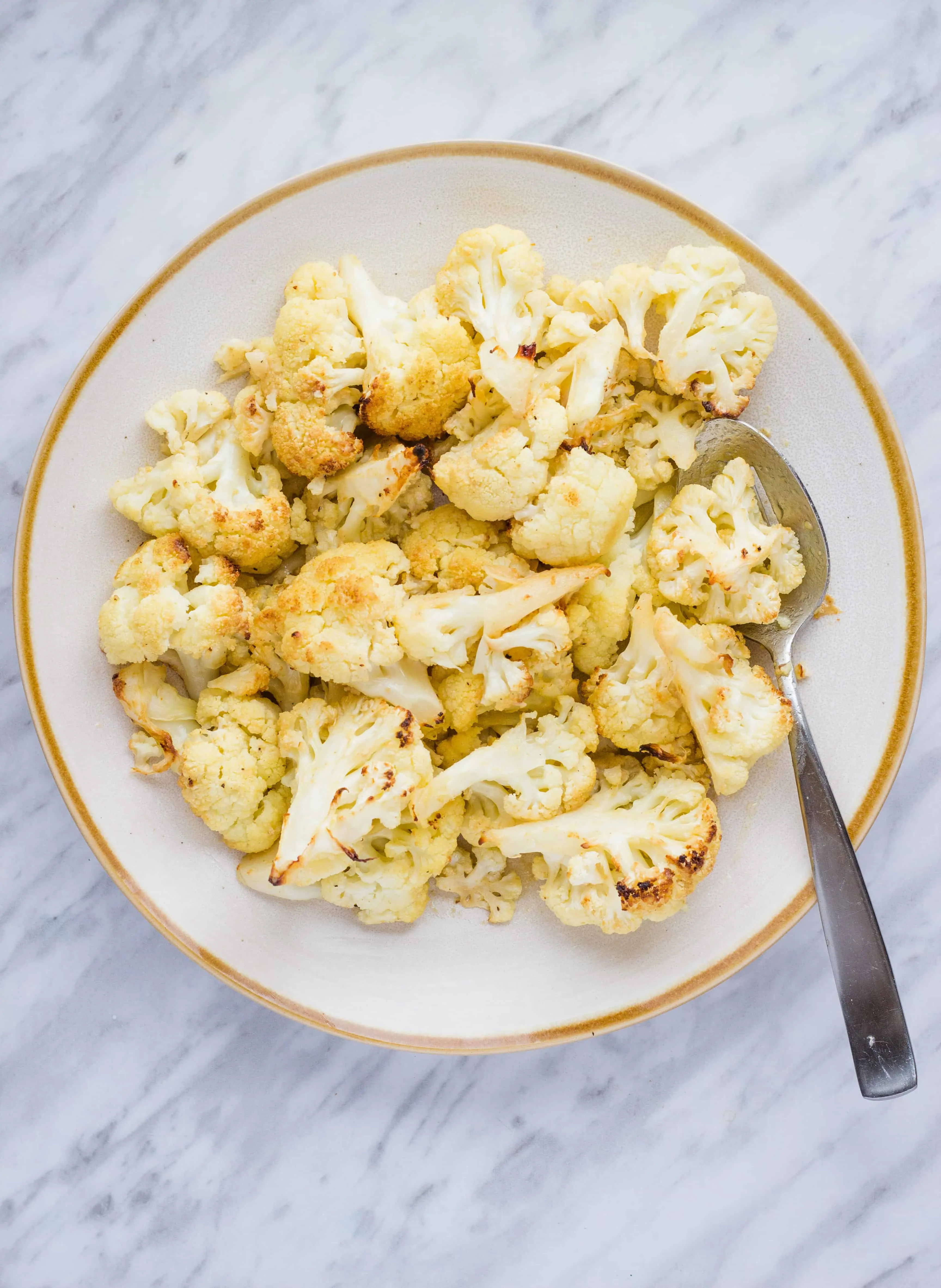 keto crack cauliflower on a serving dish