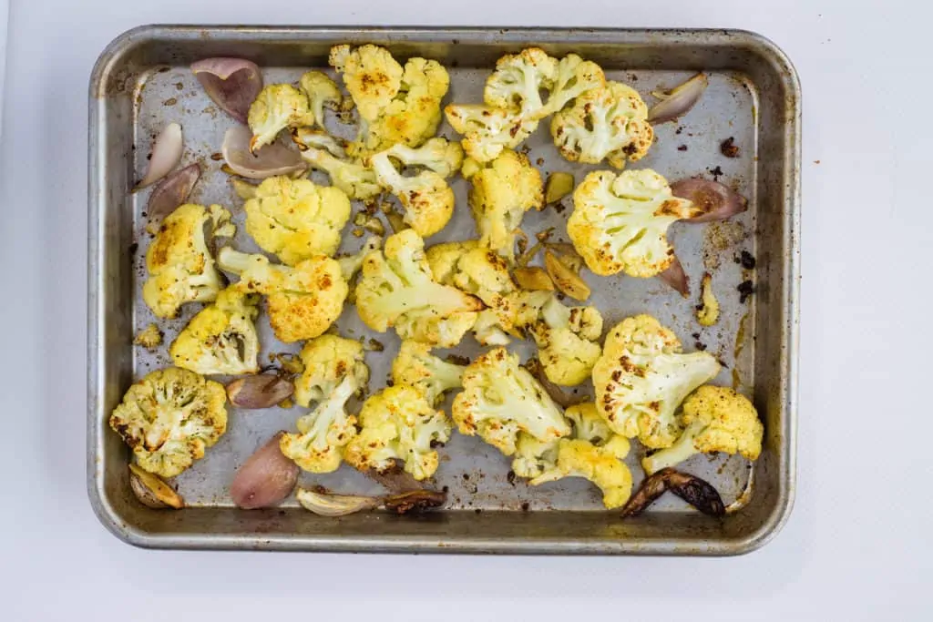 roasted veggies ready to simmer