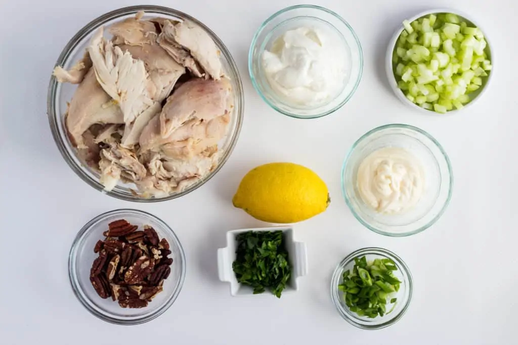 ingredients to make southern chicken salad recipe
