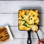 serving keto crab rangoon dip