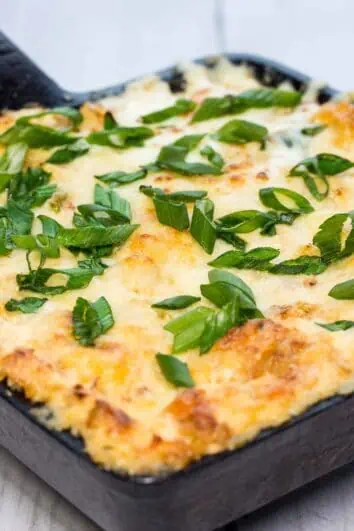 keto crab rangoon dip served