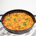 keto king ranch chicken in a casserole dish