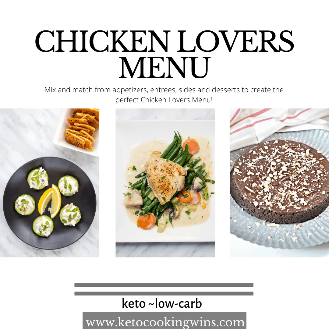 chicken lovers menu - mix and match to create a fabulous meal