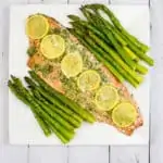 sheet pan salmon & asparagus