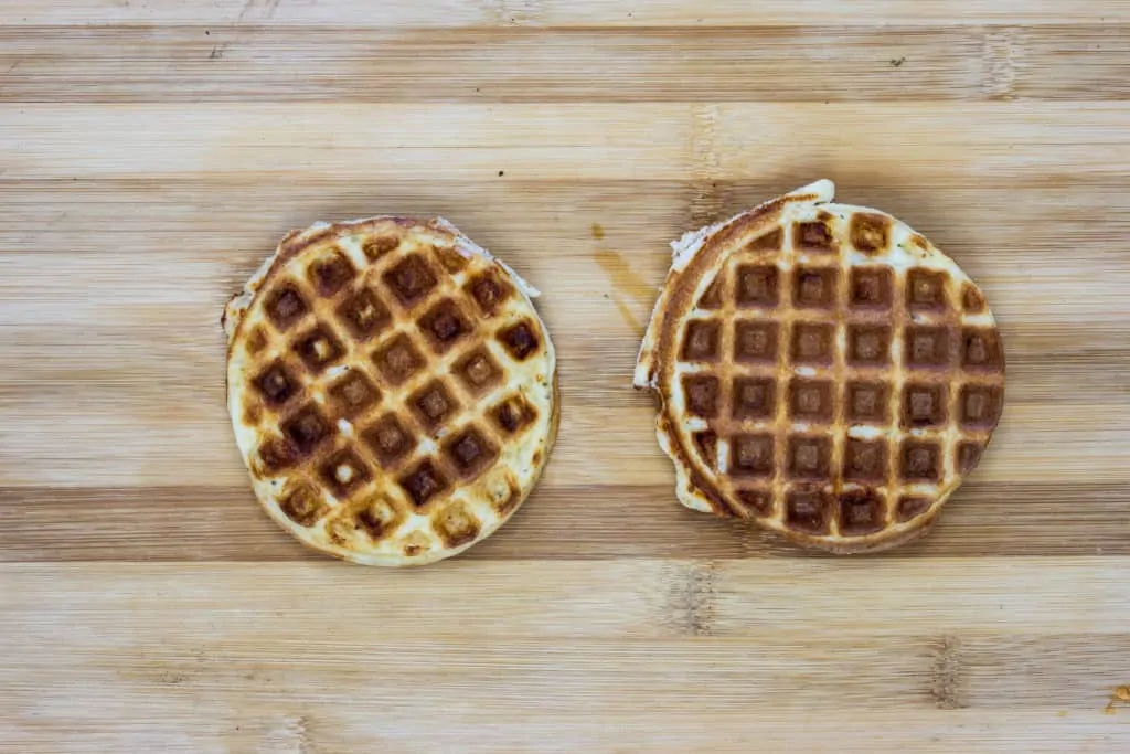 golden brown chaffles to make keto pizza chaffles