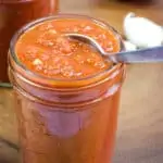 keto pizza sauce in a jar