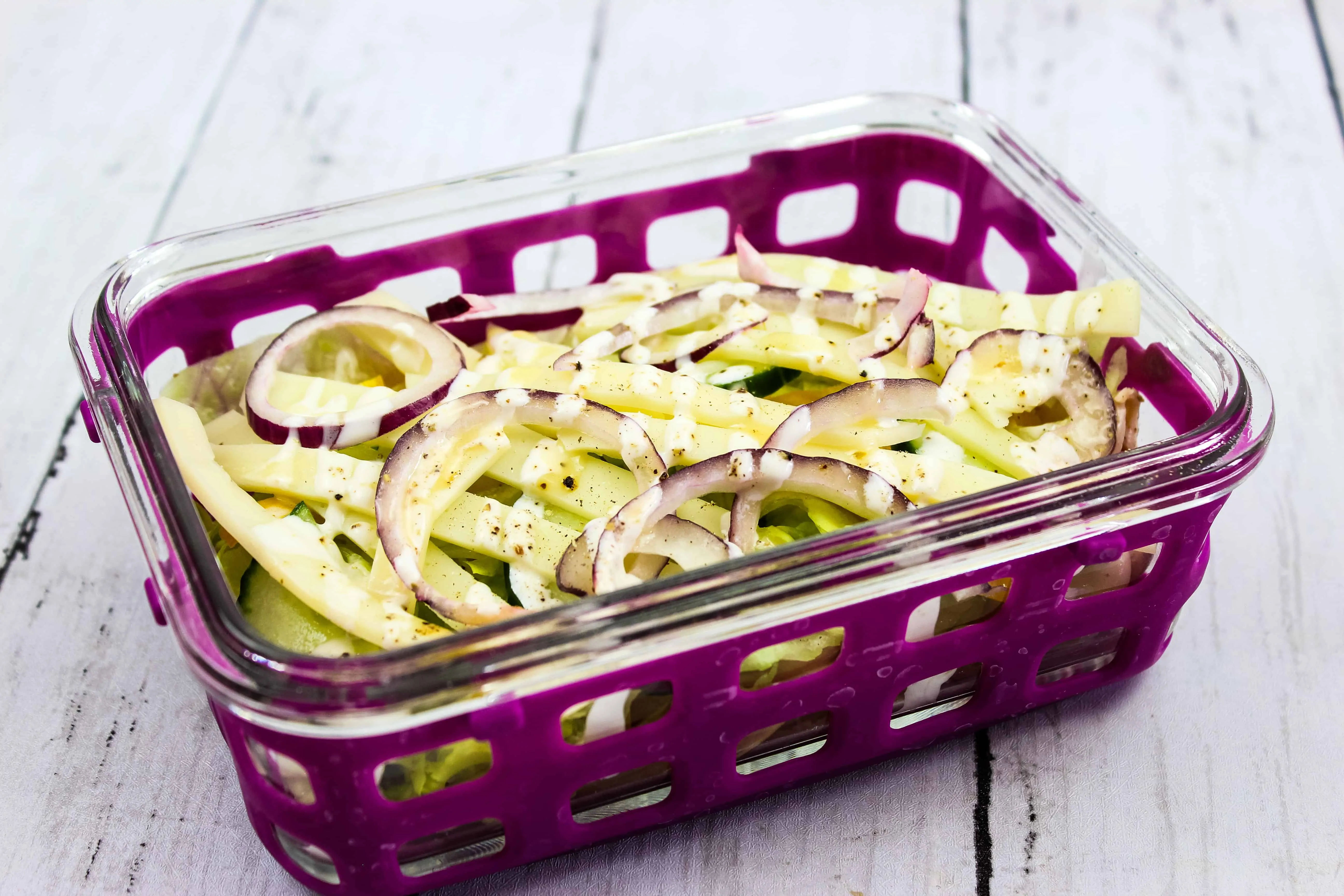 sub in a tub in a meal prep container