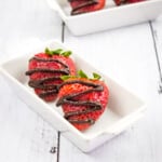 keto chocolate sauce drizzled over strawberries