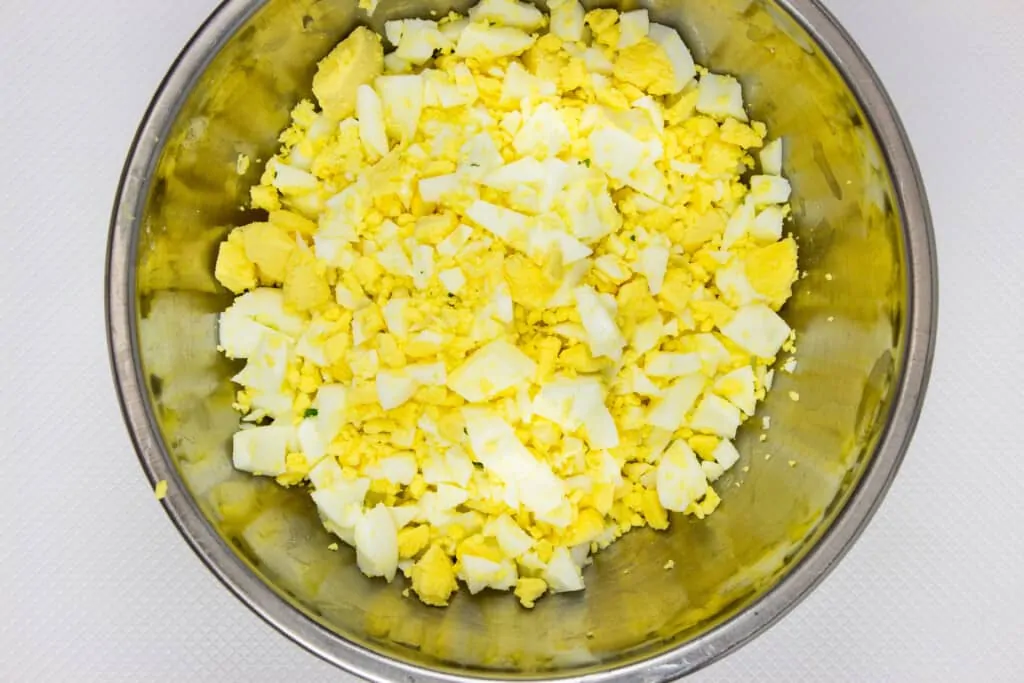 chopped egg for the best keto egg salad recipe