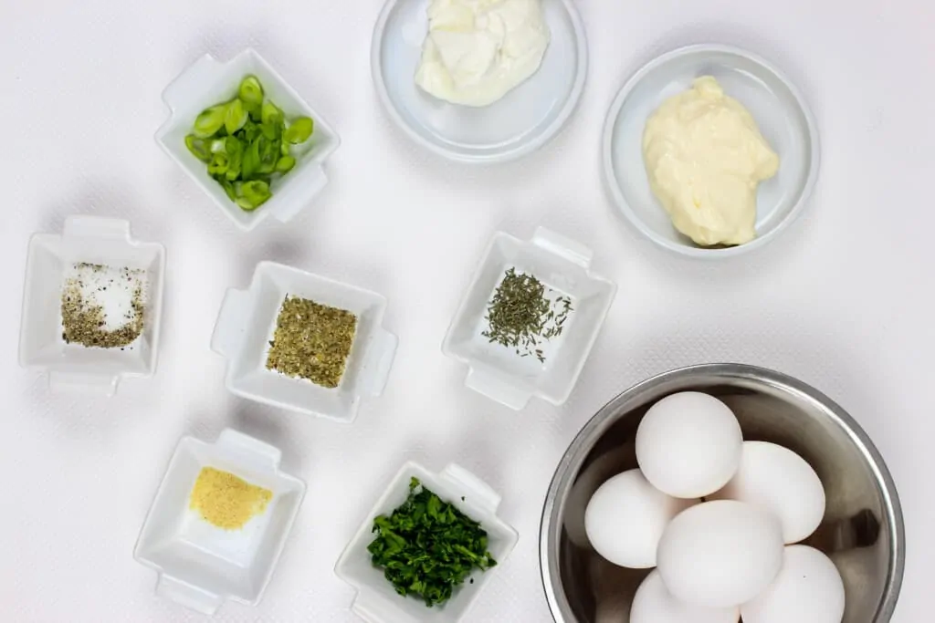 ingredients to make the best keto egg salad