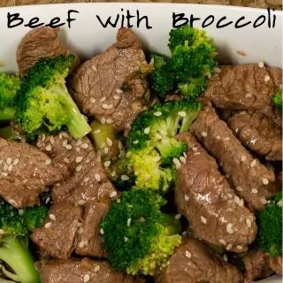 keto beef with broccoli in a serving dish