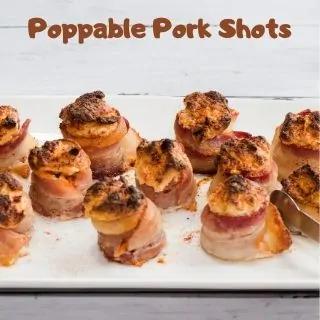 keto popable pork shots on a platter