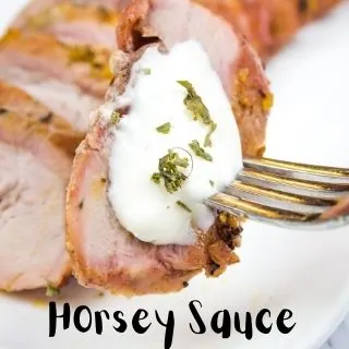 keto horsey sauce on pork