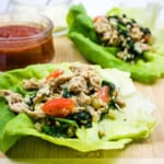 keto Italian style ground chicken lettuce wraps