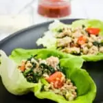 italian style ground chicken lettuce wraps