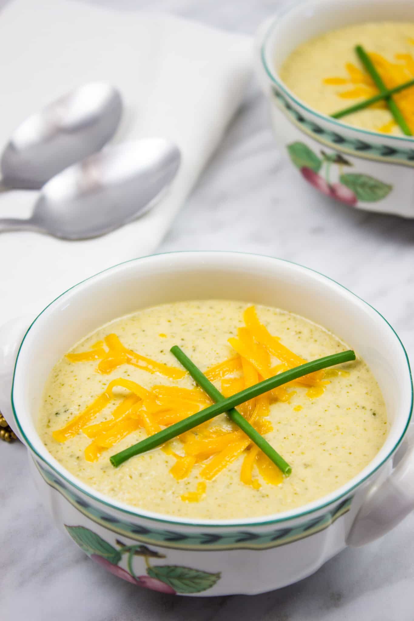 Creamy Keto Broccoli Cheese Soup - Keto Cooking Wins