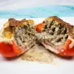 keto philly cheesesteak stuffed peppers