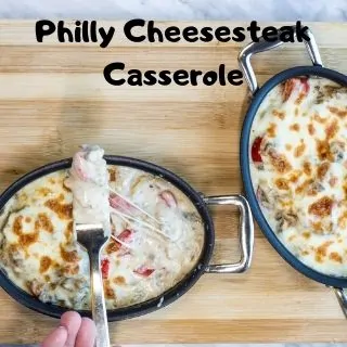 keto philly cheesesteak casserole