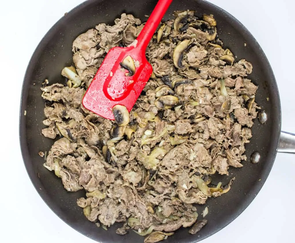 add the beef and brown in a skillet