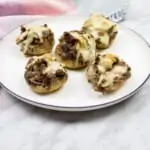 keto philly cheesesteak stuffed mushroom caps