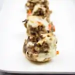 keto philly cheesesteak stuffed mushroom caps