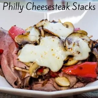 keto philly cheesesteak stacks