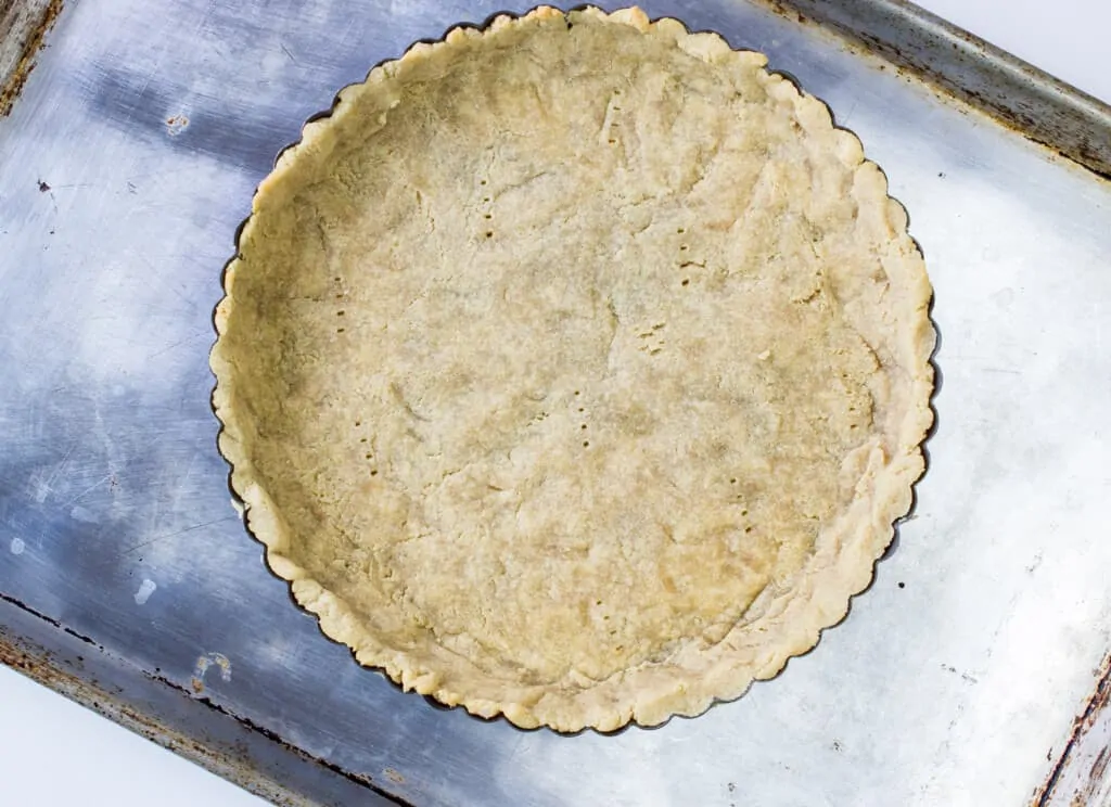 keto pie crust baked