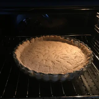 pre baking the keto pie crust