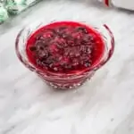 keto cranberry sauce in a bowl