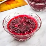 keto cranberry sauce in two bowls