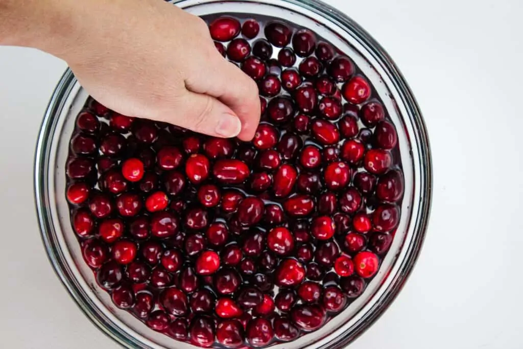 pick through the berries removing squishy ones