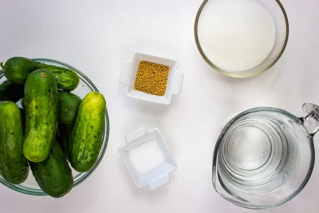 ingredients to make keto pickles 