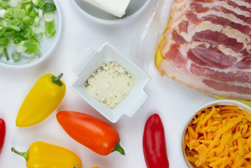 ingredients to make keto sweet pepper poppers
